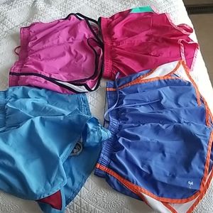 Lot of 4 pairs of gym/running shorts